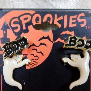 BOO Ghosts Halloween Pierced Earrings Spookies
